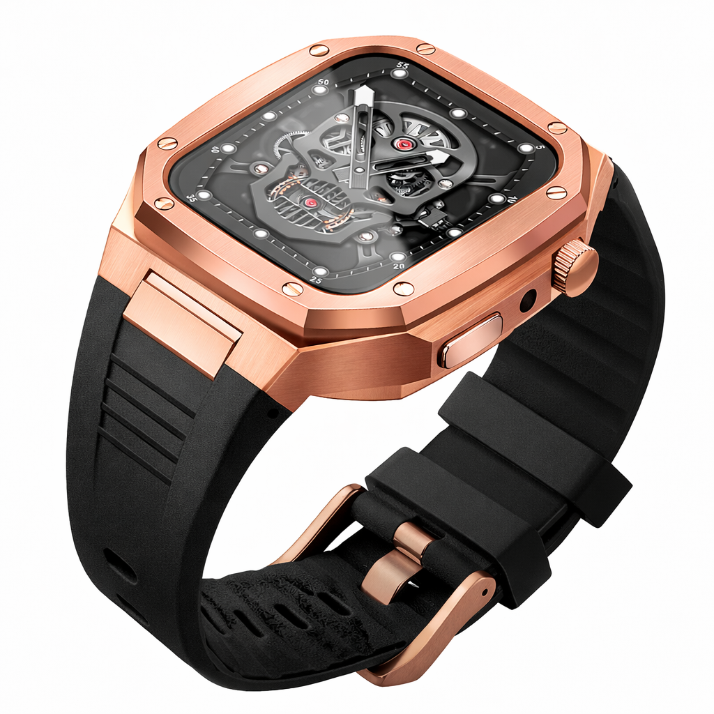 Luxury Integrated Case Strap for Apple Watch, 316L Stainless Steel