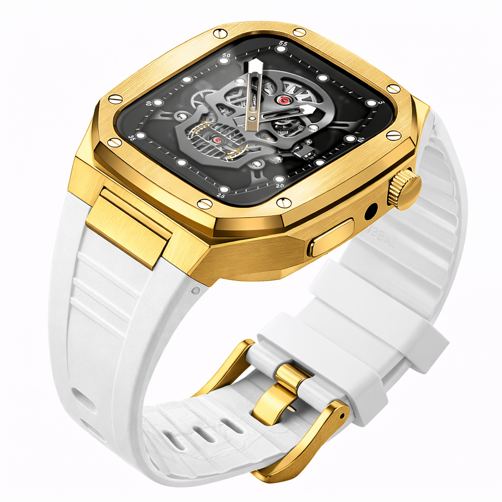 Luxury Integrated Case Strap for Apple Watch, 316L Stainless Steel