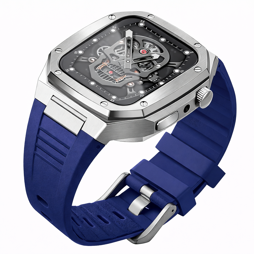 Luxury Integrated Case Strap for Apple Watch, 316L Stainless Steel