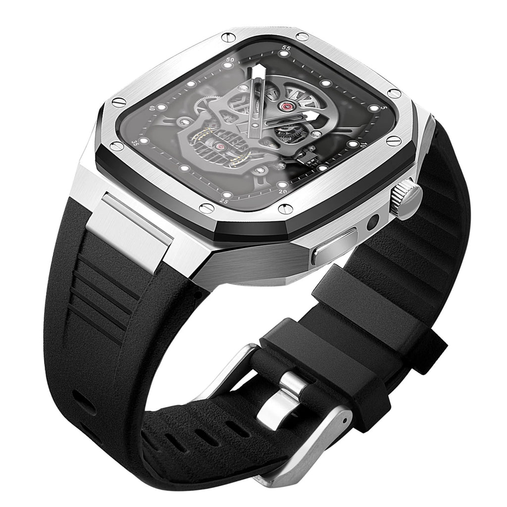 Luxury Integrated Case Strap for Apple Watch, 316L Stainless Steel