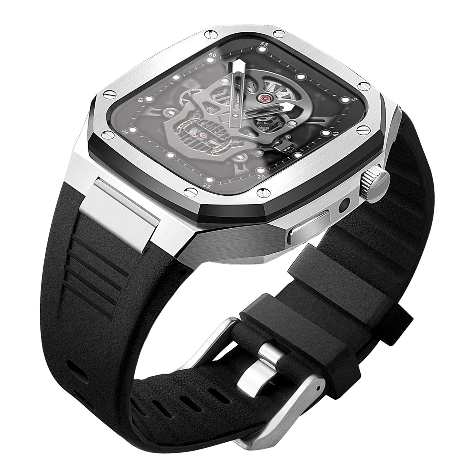 Luxury Integrated Case Strap for Apple Watch, 316L Stainless Steel