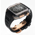 Luxury Transparent Case Strap for Apple Watch, 316L Stainless Steel